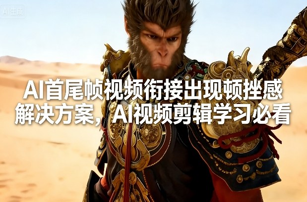 AI首尾帧视频衔接出现顿挫感解决方案，AI视频剪辑学习必看-第一资源库