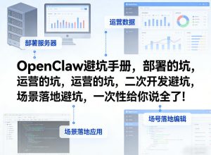 OpenClaw小龙虾避坑手册，部署的坑，运营的坑，二次开发避坑，场景落地避坑，一次性给你说全了！-第一资源库