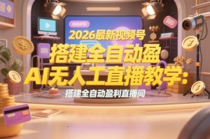 2026最新视频号AI无人直播教学:搭建全自动盈利直播间,低成本开启副业变现-第一资源库