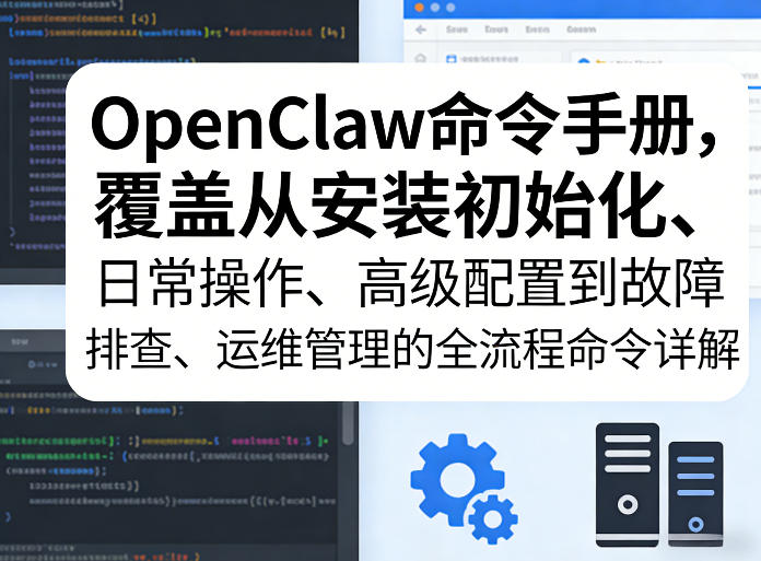 OpenClaw命令手册，覆盖从安装初始化、日常操作、高级配置到故障排查、运维管理的全流程命令详解-第一资源库