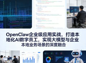OpenClaw企业级应用实战,打造本地化AI数字员工,实现大模型与企业本地业务场景的深度融合-第一资源库