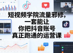 短视频学院流量邪修，一套能让你把抖音账号真正跑通的运营课-第一资源库