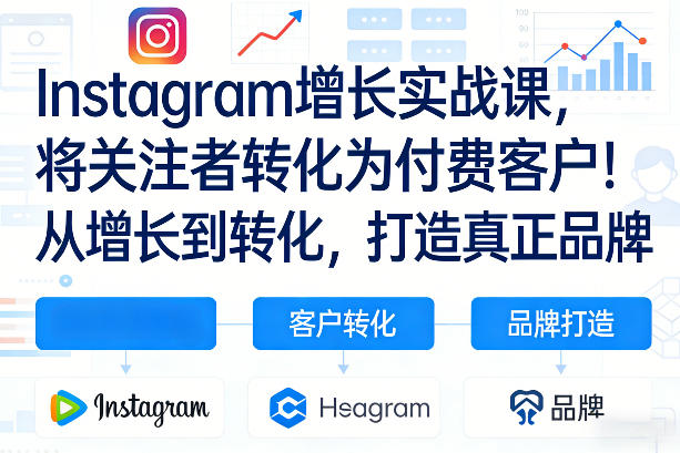 Instagram增长实战课，将关注者转化为付费客户！从增长到转化，打造真正品牌（双语字幕）-第一资源库