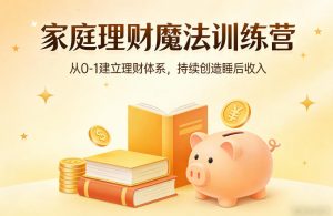 家庭理财魔法训练营,从0-1建立理财体系,持续创造睡后收入-第一资源库
