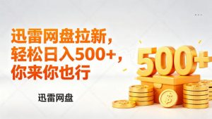 迅雷网盘锐评拉新,轻松日入几张,小白副业首选-第一资源库