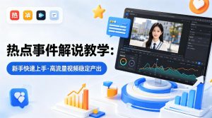 某大V的热点事件解说教学,新手也能快速上手,稳定产出高流量解说视频-第一资源库