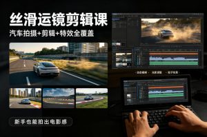 大叔丝滑运镜剪辑课，汽车拍摄+剪辑+特效全覆盖，新手也能拍出电影感-第一资源库