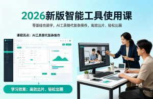 2026新版智能工具使用课，零基础也能学，用AI工具替代复杂操作，高效出片、轻松出圈-第一资源库