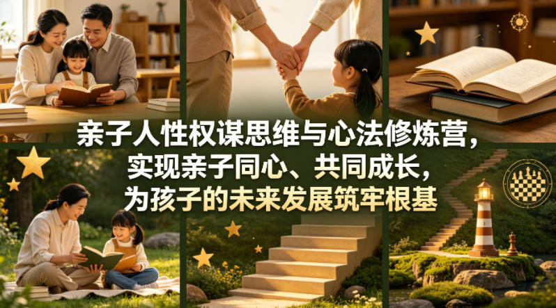 亲子人性权谋思维与心法修炼营，实现亲子同心、共同成长，为孩子的未来发展筑牢根基【音频】-第一资源库