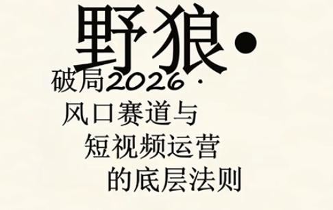 野狼团队·多平台实操运营课，覆盖AI口播、服装、好物、漫剪等热门玩法（更新4月29日）-第一资源库