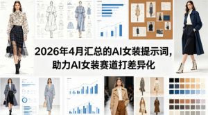 2026年4月汇总的AI女装提示词，助力AI女装赛道打差异化-第一资源库