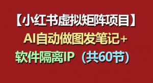 小红书虚拟矩阵项目:软件隔离IP+AI自动做图发笔记(共60节)-第一资源库