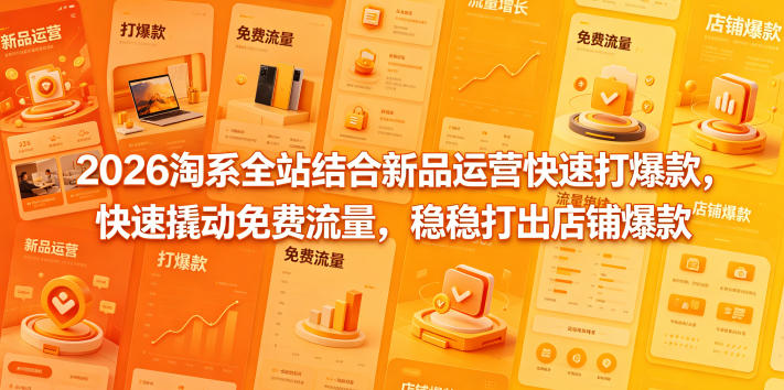 2026淘系全站结合新品运营快速打爆款，快速撬动免费流量，稳稳打出店铺爆款（更新5月12日）-第一资源库