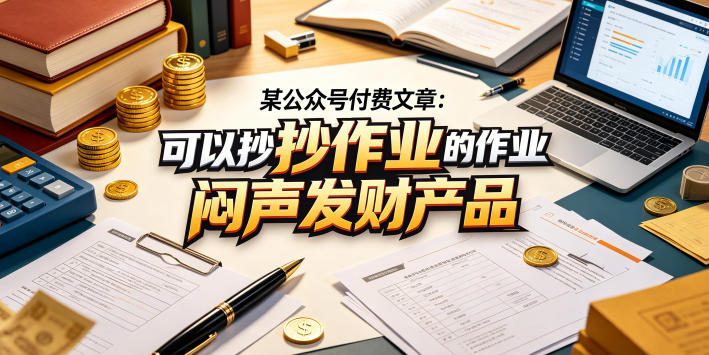 某公众号付费文章：可以抄作业的闷声发财产品-第一资源库