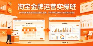 淘宝金牌运营实操班,从0开始系统解决你淘宝运营核心问题,手把手带你完成从小白到高手的蜕变-第一资源库