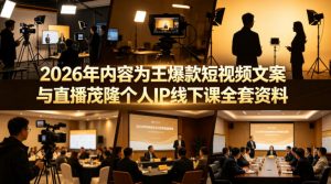 2026年内容为王爆款短视频文案与直播茂隆个人IP线下课全套资料(价值4980)-第一资源库