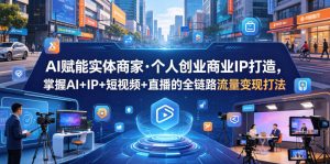 AI赋能实体商家·个人创业商业IP打造,掌握AI+IP+短视频+直播的全链路流量变现打法-第一资源库