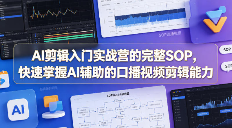 AI剪辑入门实战营的完整SOP，快速掌握AI辅助的口播视频剪辑能力-第一资源库