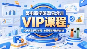 某电商学院淘宝培训VIP课程，各种经典有用的流量获取秘籍，改善运营产品没利润的处境（2026年5月）-第一资源库