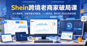 Shein跨境老商家破局课，AI工具提效，突破单量利润瓶颈，一人管多店，带你用工具流玩转多店铺-第一资源库