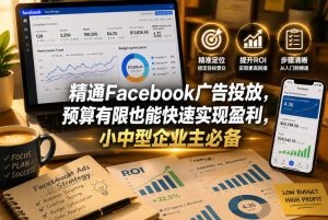 精通Facebook广告投放,预算有限也能快速实现盈利,小中型企业主必备【原创双语字幕】-第一资源库