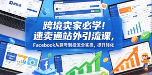 跨境卖家必学！速卖通站外引流课，Facebook从建号到投流全实操，提升转化-第一资源库