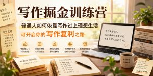 写作掘金训练营,普通人如何依靠写作过上理想生活,可开启你的写作复利之路(更新6月)-第一资源库