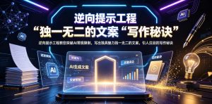 逆向提示工程教您突破AI常规限制,写出独具魅力独一无二的文案,引人注目的写作秘诀【原创双语字幕】-第一资源库