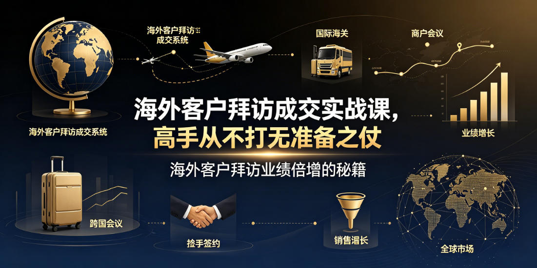 海外客户拜访成交实战课，高手从不打无准备之仗，海外客户拜访业绩倍增的秘籍-第一资源库