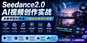 Seedance2.0 AI视频创作实战，从新手到AI导演，0基础也能成片接单变现-第一资源库