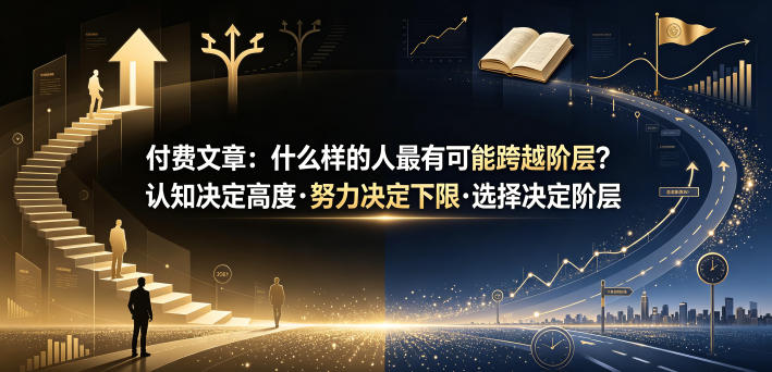 付费文章：什么样的人最有可能跨越阶层？认知决定高度·努力决定下限·选择决定阶层-第一资源库