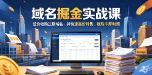 域名交易掘金实战课，低价收购过期域名，并快速高价转售，賺取丰厚利润【原创双语字幕】-第一资源库