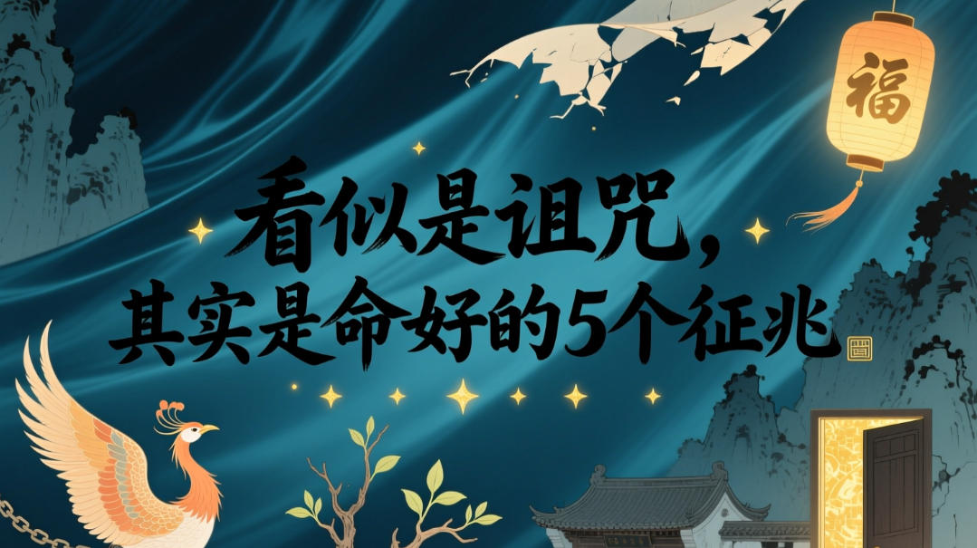 付费文章：看似是诅咒，其实是命好的5个征兆-多金部落-社群网课资源站