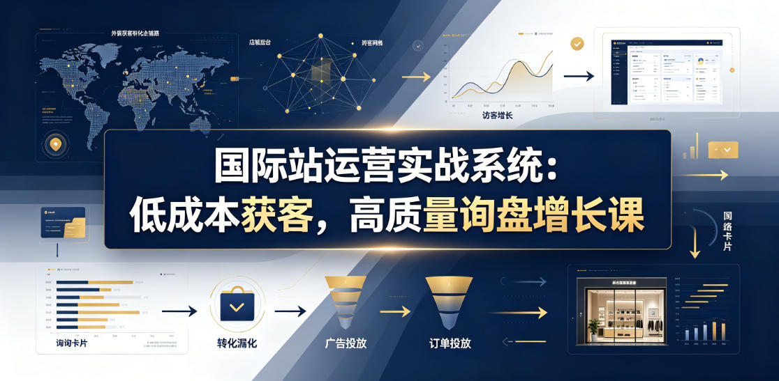 国际站运营实战系统：低成本获客，高质量询盘增长课（更新26年）-第一资源库