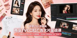 即梦2.0+剪映商业TVC口红广告大片实战课｜从分镜脚本创作到AI成片+后期精修，全流程打造品牌级产品广告-第一资源库