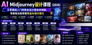 AI Midjourney设计课程（2026），从零基础入门到商业设计落地全链路，零基础也能掌握专业AI设计能力-第一资源库