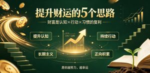 付费文章:提升财运的5个思路——财富是认知x行动x习惯的复利,愿你越努力,越幸运-第一资源库