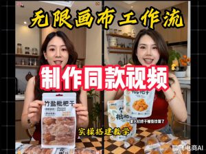 无限画布工作流一键复刻爆款带货视频,实操搭建,操作简单-第一资源库