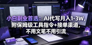 小白副业首选：AI代写月入1-3W，附保姆级工具指令+接单渠道，不用文笔不用引流【揭秘】-第一资源库