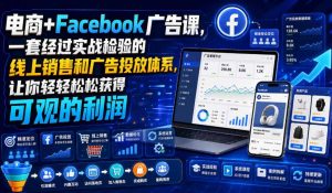 电商+Facebook广告课,一套经过实战检验的线上销售和广告投放体系,让你轻轻松松获得可观的利润【原创双语字幕】-第一资源库