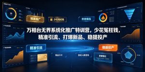 万相台无界系统化推广特训营VI0.0,少花冤枉钱,精准引流、打爆新品、稳提投产(全程录音+字幕)-第一资源库