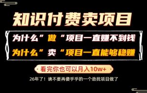 普通人为什么能够靠卖项目轻松月入10W+,而做项目却容易成炮灰,卖项目为什么能够稳賺不赔?【揭秘】-第一资源库