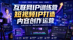 互联网IP训练营，短视频IP打造，内容创作运营-第一资源库