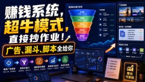 賺钱系统,超牛模式,直接抄作业!广告、漏斗、脚本全给你【原创双语字幕】-第一资源库