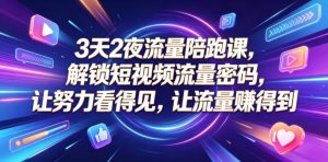 3天2夜流量陪跑课,解锁短视频流量密码,让努力看得见,让流量賺得到(更新0810)-第一资源库