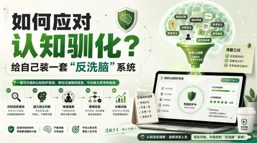 付费文章：如何应对认知驯化？给自己装一套“反洗脑”系统-第一资源库