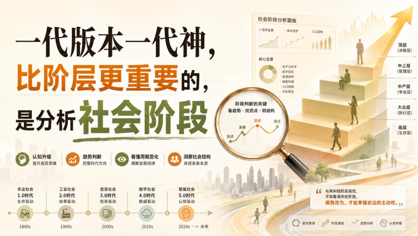 付费文章：一代版本一代神，比阶层更重要的，是分析社会阶段-第一资源库