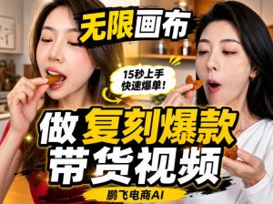 无限画布实操教程，搭一个炸裂级黑科技工作流——一键复刻爆款带货视频-第一资源库