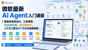 微软最新AI Agent入门课程|智能体架构设计、工具调用、RAG知识库、多代理协作、上下文工程与生产部署全链路教程【英文】-第一资源库