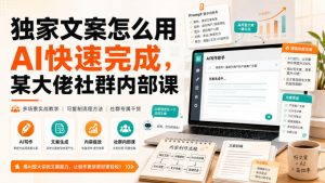 独家文案怎么用AI快速完成，某大佬社群内部课-第一资源库
